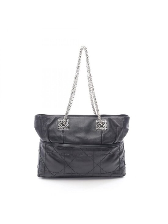 Christian Dior Handbags - Dior Dio Tote Black Leather Granville Che